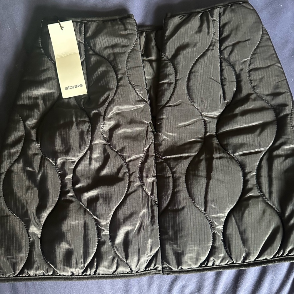 Storets Midnight Black Quilted Skirt